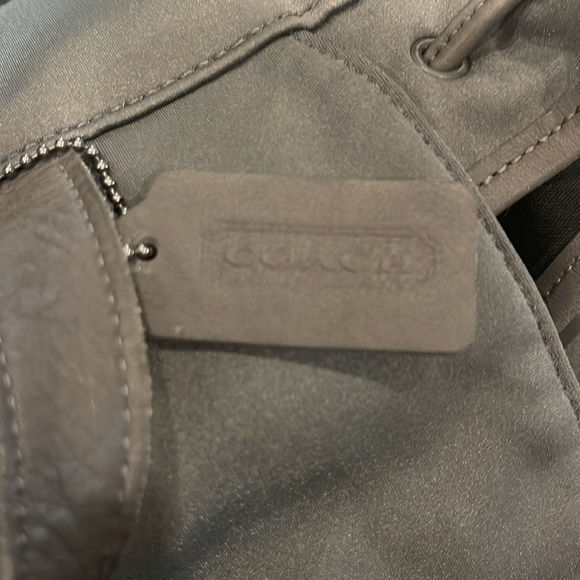 Coach Vintage Gray Nylon & Leather Backpack H9Z-6243 Waterproof - EUC - Picture 10 of 11